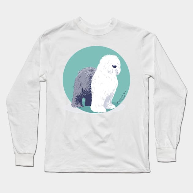 Old English sheepdog Long Sleeve T-Shirt by iambirgitte